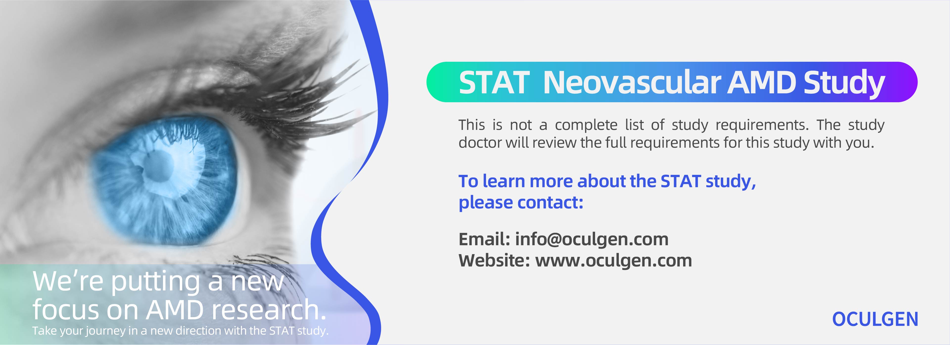 Oculgen Announces First U.S. Patient Enrolled in S